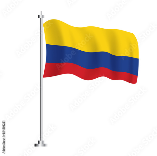 Colombia Flag. Isolated Wave Flag of Colombia Country. Free Download Colombia Flag. Isolated Wave Flag of Colombia Country. - GFXLoad