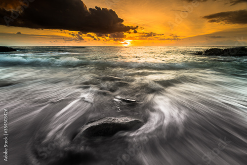 sunset on the beach