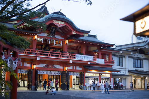 Chiba, Japan, 08/22/2019 , Chiba Shrine on the last day of the 893rd Myoken Big Festival. photo