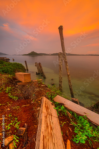 pier at sunset
