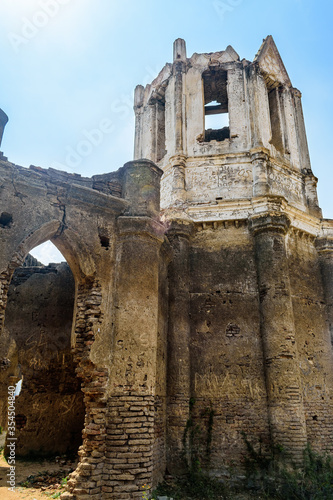 Ruins of old French Rosary church, Settihalli, Karnataka photo