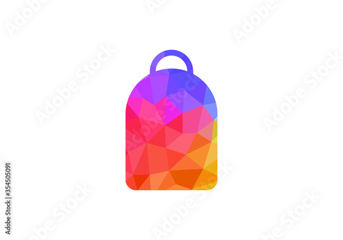 School/travel beg vector eps 10 with rainbow color