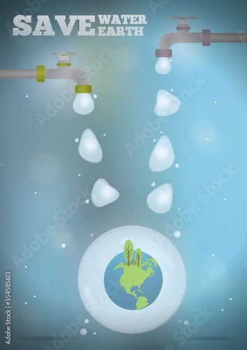Save water save earth poster