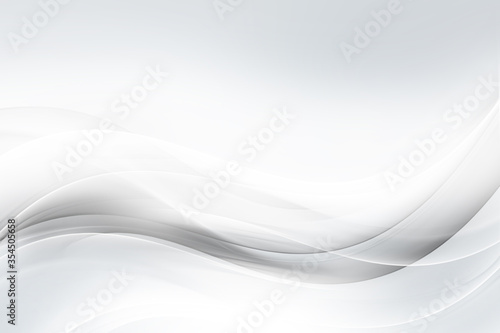 Elegant white grey modern bright hazy waves art. Blurred backdrop effect background. Abstract creative graphic. Decorative wallpaper style. © SidorArt