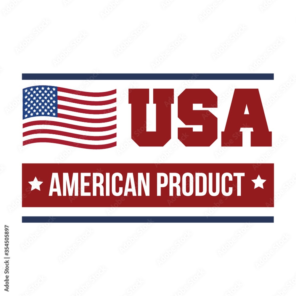 Made in the USA label design