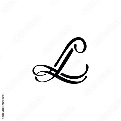 LL L letter logo design vector