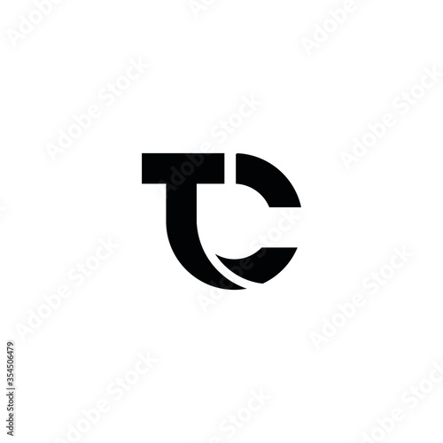 TC T C letter logo design vector