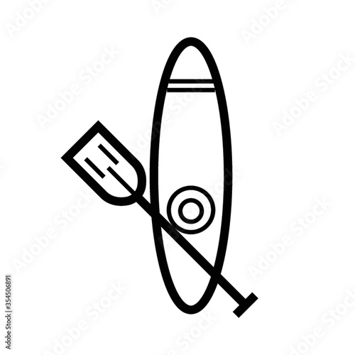 Kayak with paddle