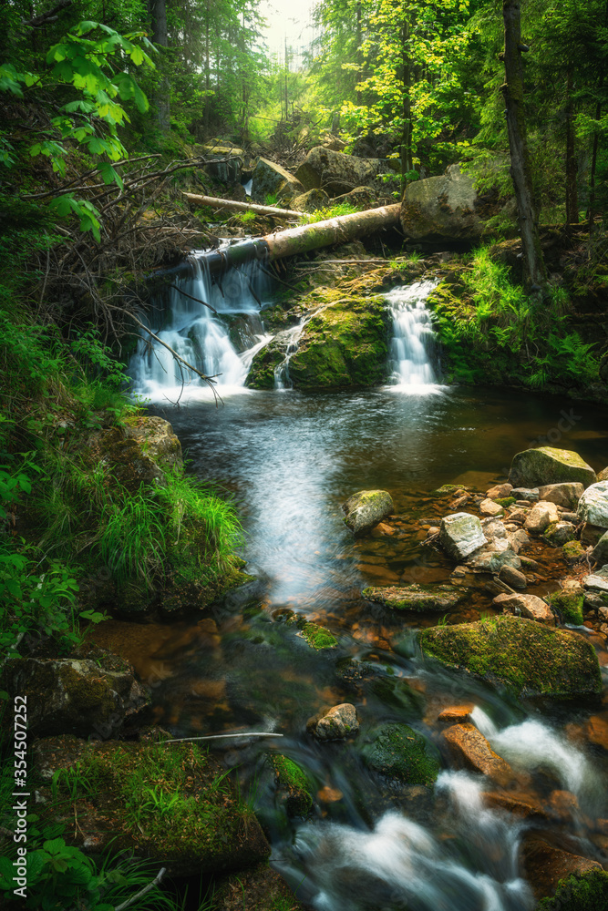 Wasserfall Ilsetall in der grünen Natur
