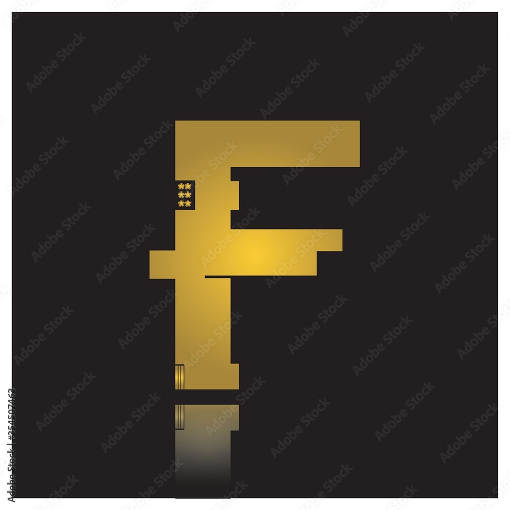 Obraz premium Alphabet F