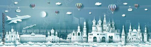 Travel city Russia top world famous palace and castle architecture.