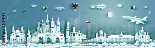 Travel Russia top world famous city ancient and palace architecture.