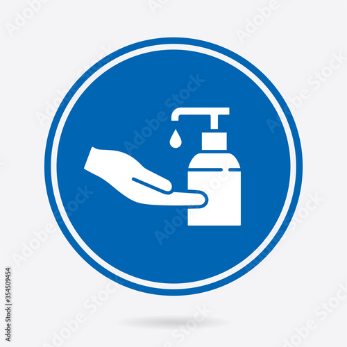 Hand hygiene - vector icon. Illustration isolated. Simple pictogram.