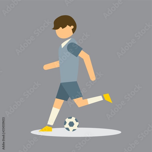 Boy playing football