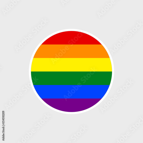 Rainbow colors circle icon. LGBTQ symbol modern, simple, vector, icon for website design, mobile app, ui. Vector Illustration © Parvin