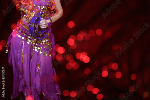 Belly Dancer Wearing Purple  photo