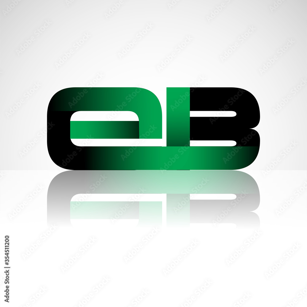 Initial letter EB uppercase modern and simple logo linked green and black colored, isolated in white background. Vector design for company identity. Initial letter EB uppercase modern and simple logo linked green and black colored, isolated in white background. Vector design for company identity.