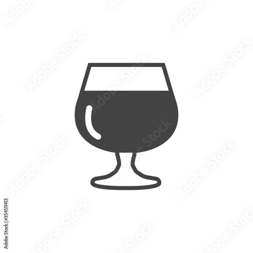 Cup glass vector fill icon
