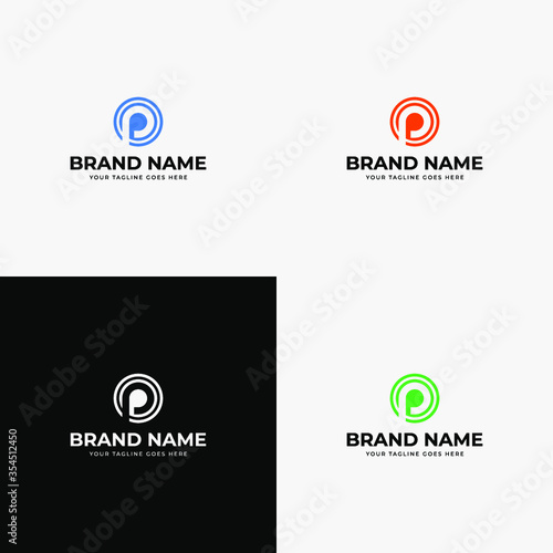 Creative circle Initial P letter logo design vector template. Professional trendy modern letter p icon design for corporate identity or business.