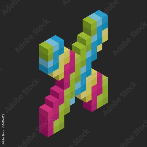 Isometric alphabet X