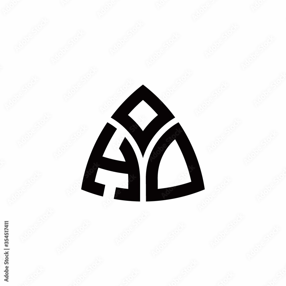 HD monogram logo with modern triangle style design template HD monogram logo with modern triangle style design template