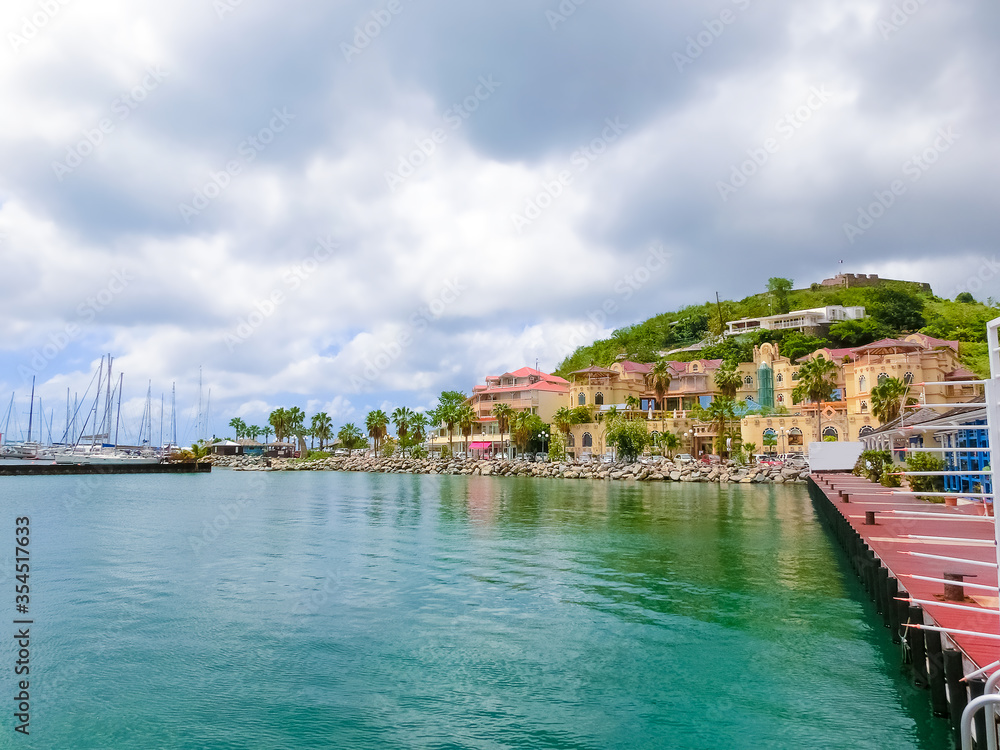 Obraz premium Marigot city, St. Martin Island