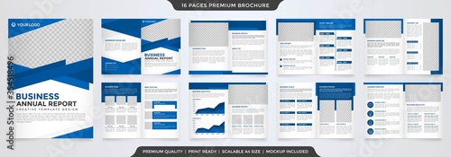 business bifold brochure template design with minimalist layout use for business profile and catalog