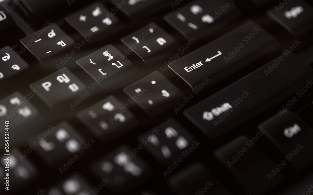 close-ups of dark Keyboard keys background close-ups of dark Keyboard keys background