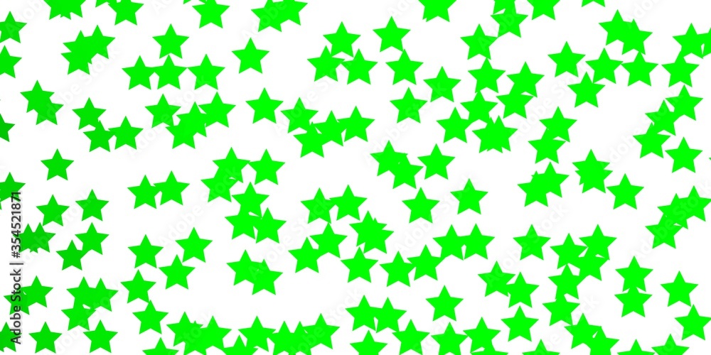 Light Green vector template with neon stars. Blur decorative design in simple style with stars. Theme for cell phones. Light Green vector template with neon stars. Blur decorative design in simple style with stars. Theme for cell phones.
