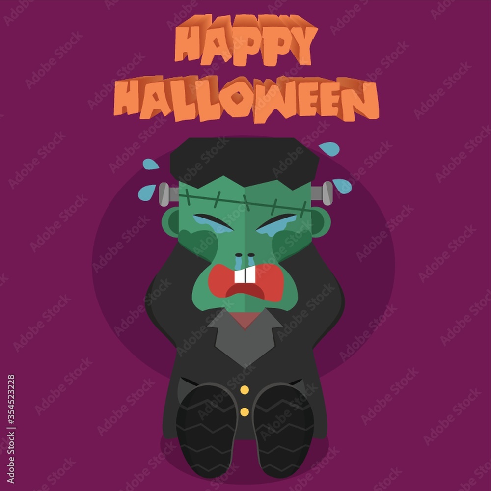 Fototapeta premium Happy halloween poster