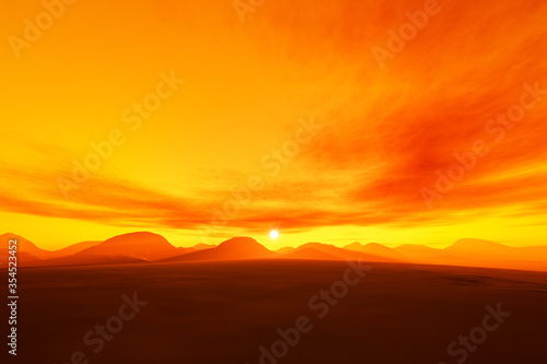 beautiful orange sunset background