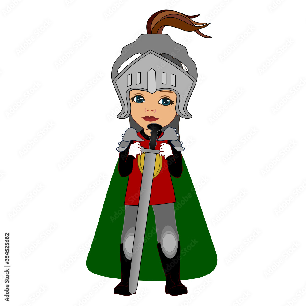 emoji with medieval boy knight in shining armor with helmet and shell