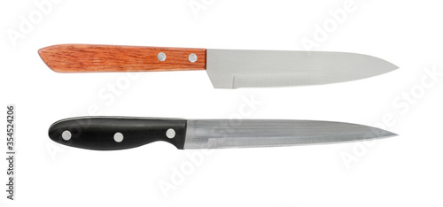 Chef's Knife Isolated on White Background with clipping path.