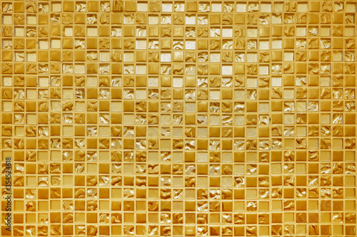 golden mosaic tile texture wall background