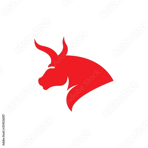 Bull head logo vector icon