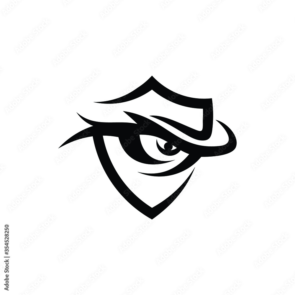 Vector logo of an eagle eye in a shield Stock Vector Adobe Stock