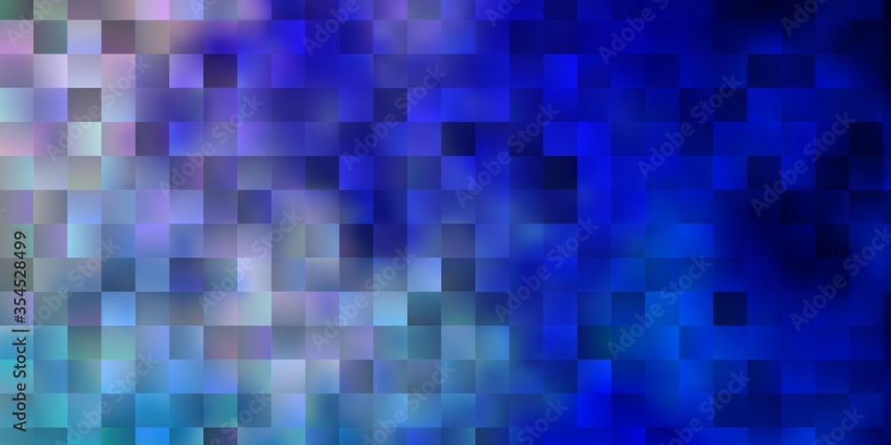Light Pink, Blue vector backdrop with rectangles.