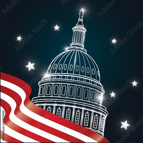 US capitol building poster