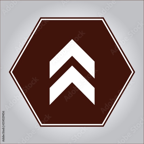 Arrow pointing upwards sign