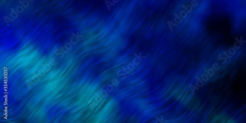 Light BLUE vector texture with wry lines. Colorful geometric sample with gradient curves.  Pattern for business booklets, leaflets