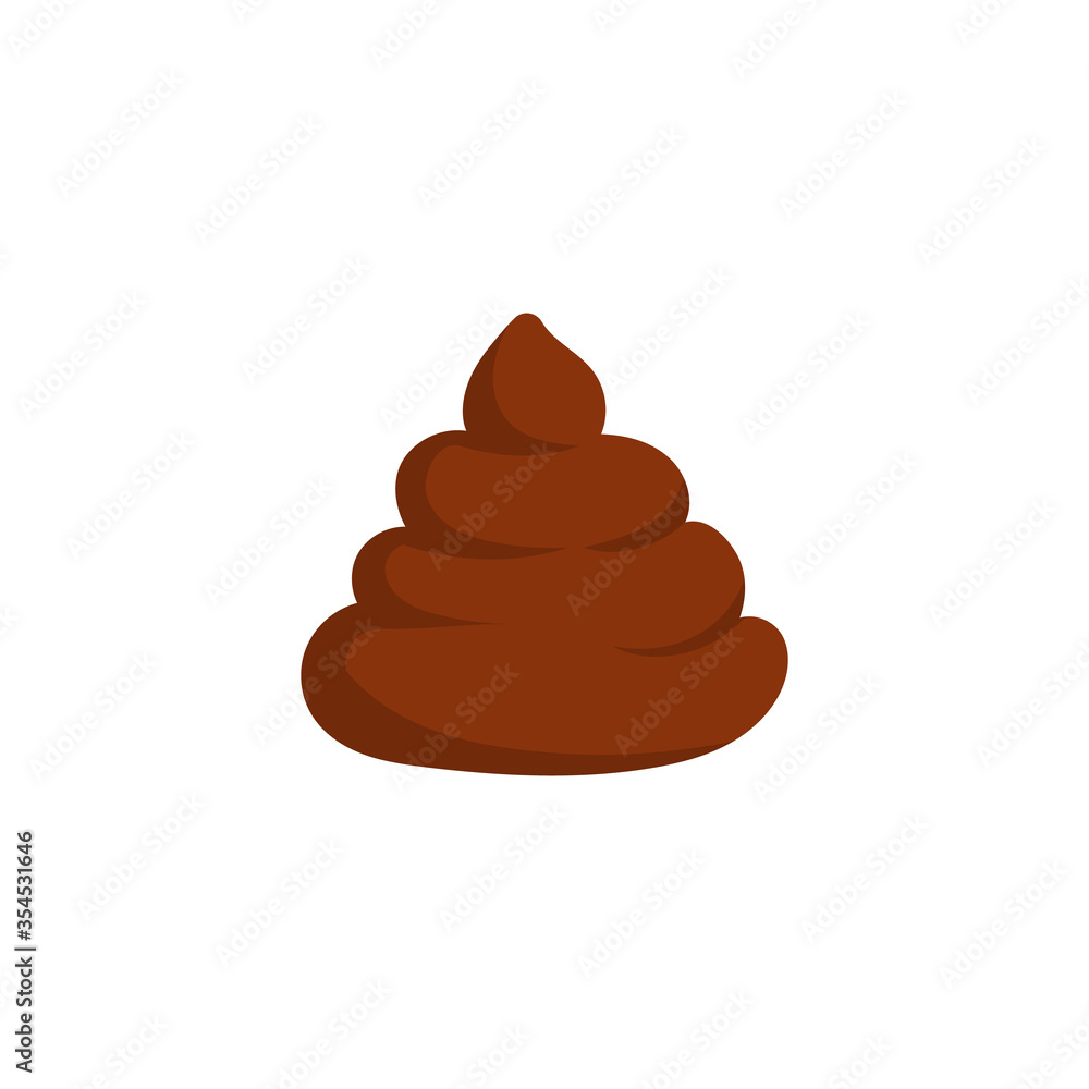 Piece of turd icon in cartoon style isolated on white background vector illustration stock Piece of turd icon in cartoon style isolated on white background vector illustration stock