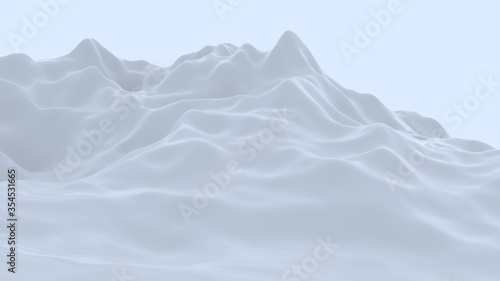 Fototapeta Naklejka Na Ścianę i Meble -  3d ice mountain at dusk. abstract texture. cold atmosphere.
