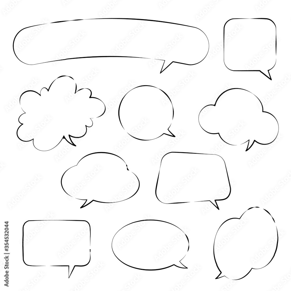 シンプルな手書き風吹き出し