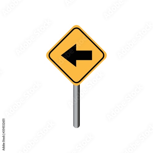 Left arrow auxiliary sign