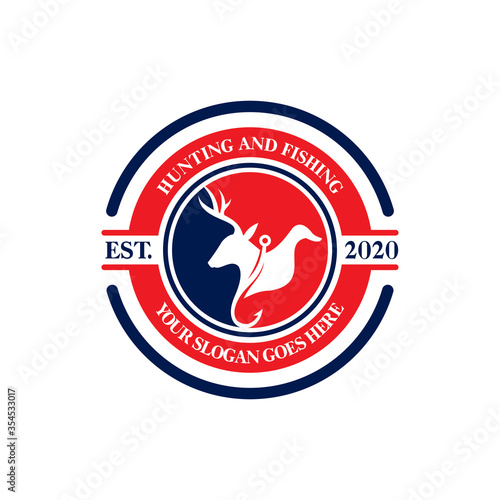 hunting and fishing logo , hunter logo