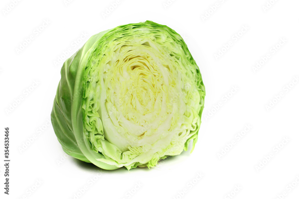 cabbage cut, isolated on white cabbage cut, isolated on white