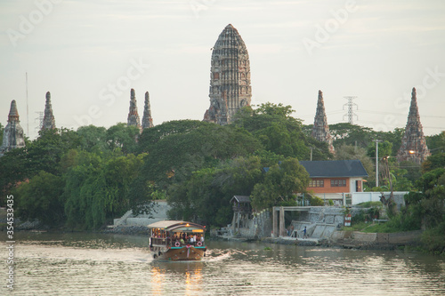 Ayutthaya, Thailand - August 23th 2015: Ayutthaya is the former capital of Phra Nakhon Si Ayutthaya province in Thailand. In 1767, the city was destroyed by the Burmese army.