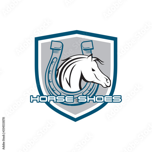 horse shoes logo , horseshoe logo