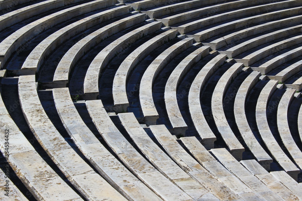View of Panathenaic stadium in Athens, Greece.