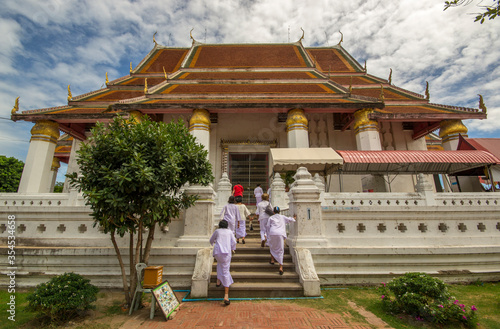 Ayutthaya, Thailand - August 23th 2015: Ayutthaya is the former capital of Phra Nakhon Si Ayutthaya province in Thailand. In 1767, the city was destroyed by the Burmese army.